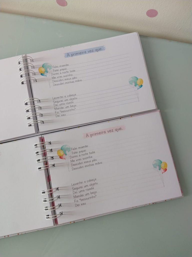 Livro do bebê personalizado (pequeno) – Recriar Papelaria Artesanal