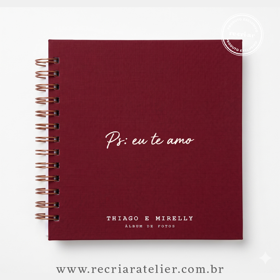 Álbum para fotos ou scrapbook - médio | PERSONALIZADO