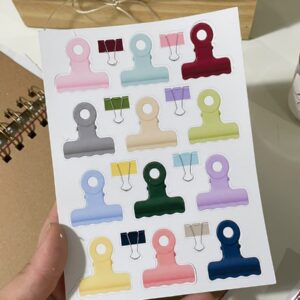 Cartela de adesivo decorativo: Prendedores