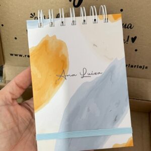 Bloco de notas capa dura com elástico | personalizado