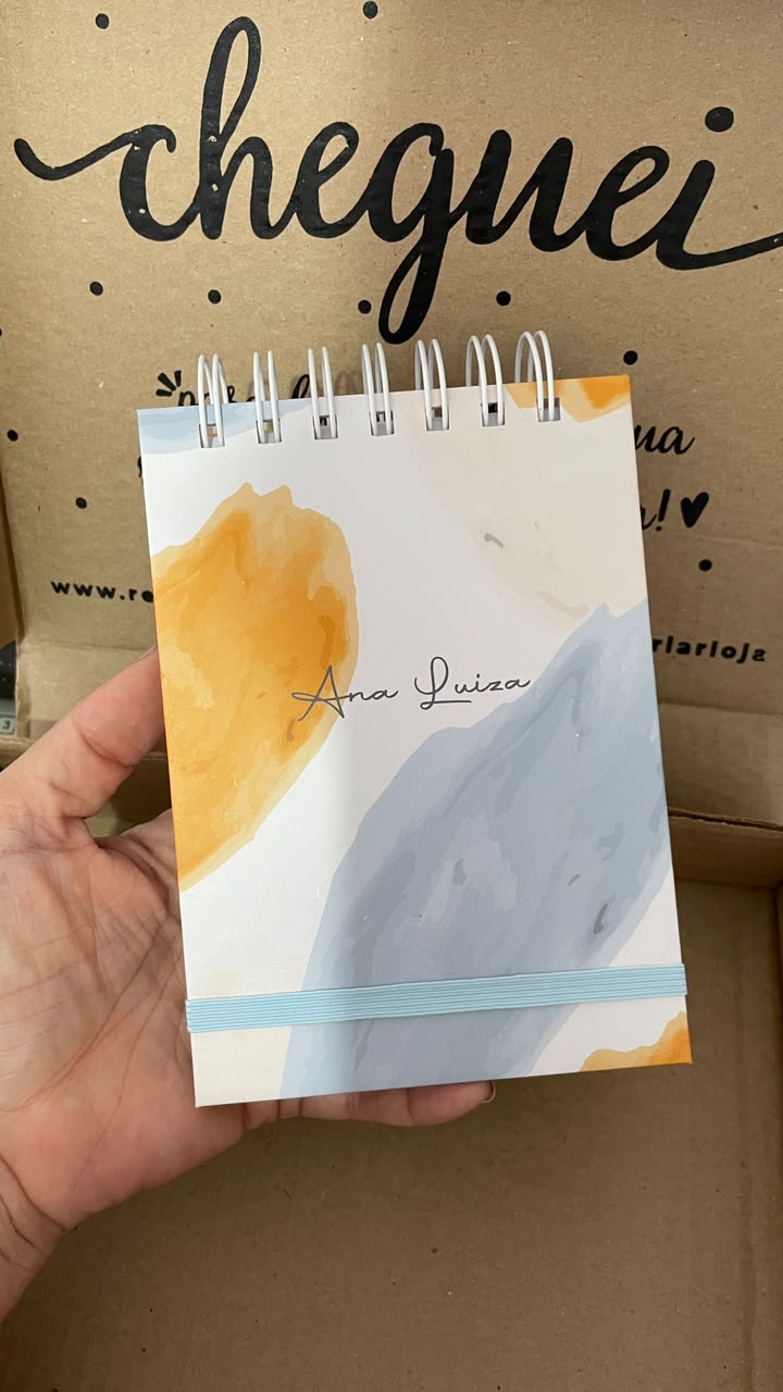 Bloco de notas capa dura com elástico | personalizado