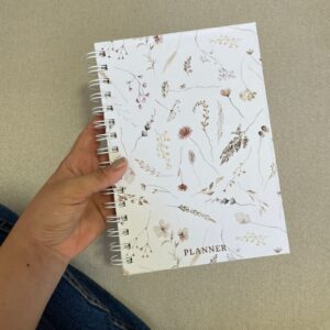 Planner anual não datado slim | sem personalização