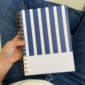 Caderno com divisórias LISTRA MARINHO | sem personalização
