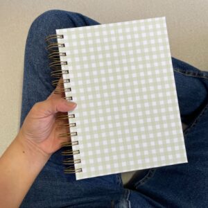 Caderno com divisórias XADREZ VERDE | sem personalização