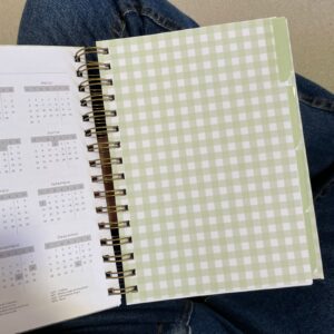 Alternative view of Caderno com divisórias XADREZ VERDE | sem personalização