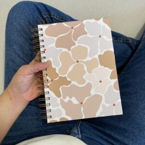 Caderno com divisórias FLORES ORGANICAS | sem personalização