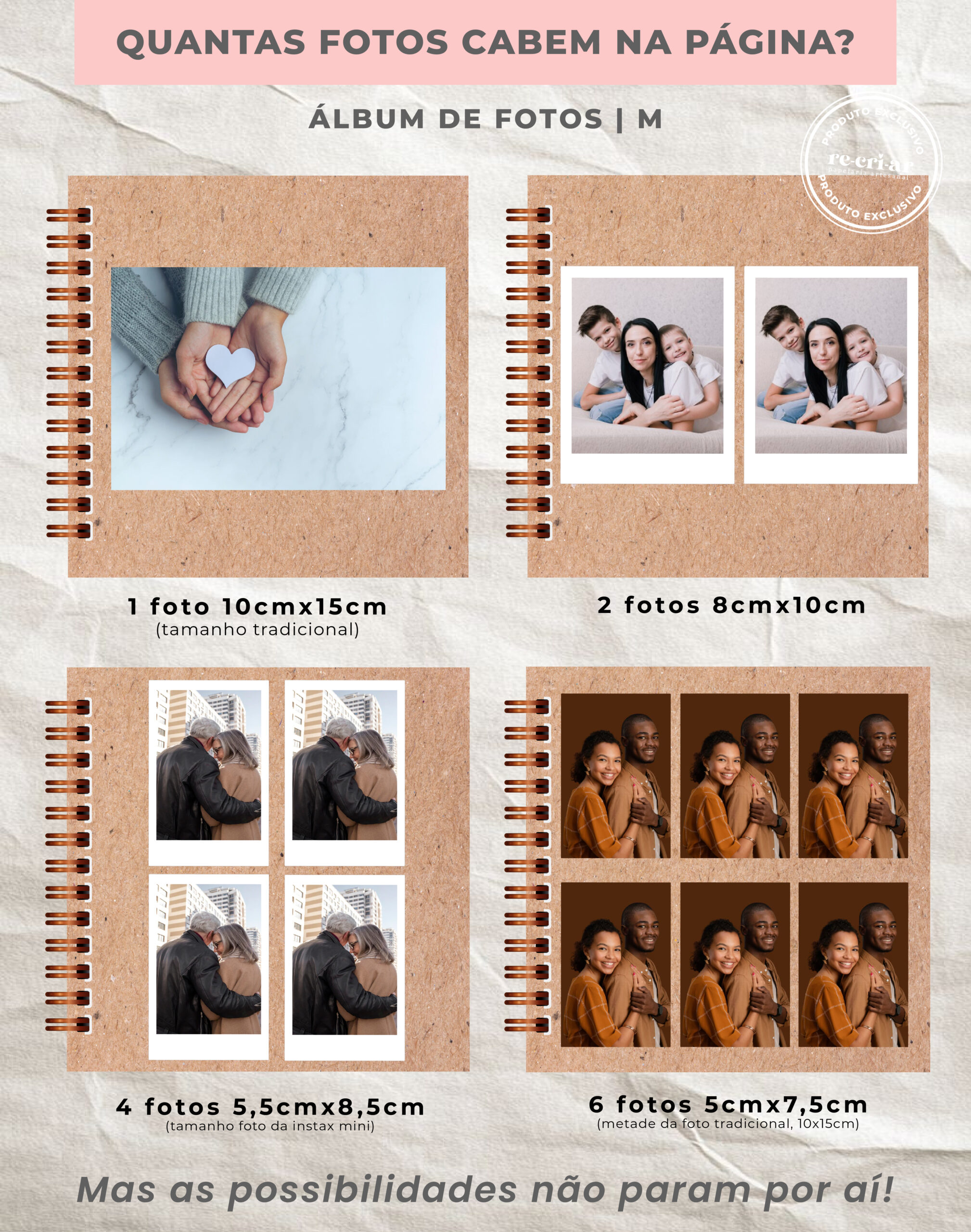 Álbum para fotos ou scrapbook - médio | PERSONALIZADO - Imagem 4