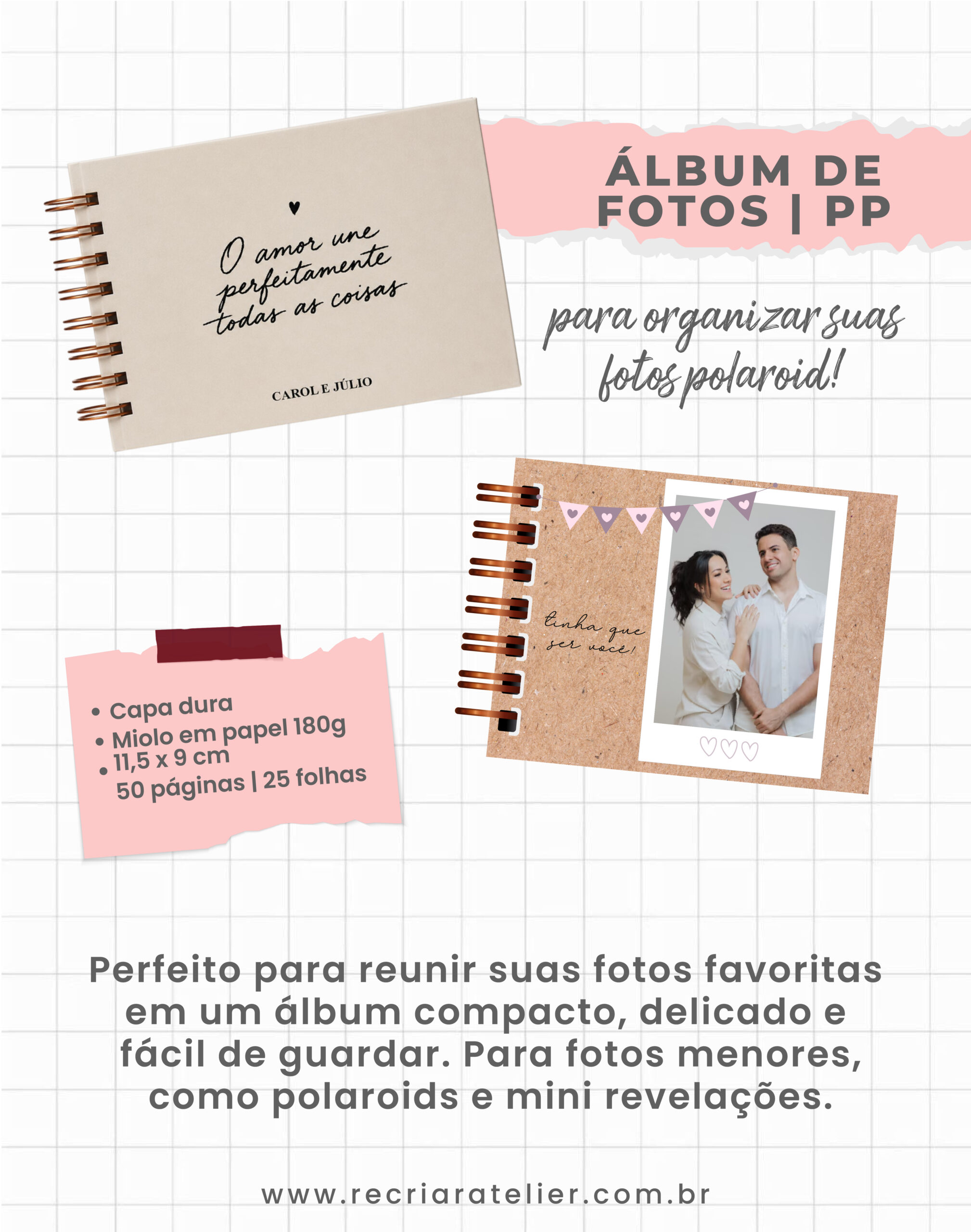 Mini álbum de fotos e/ou scrapbook PP | COM personalização - Imagem 3
