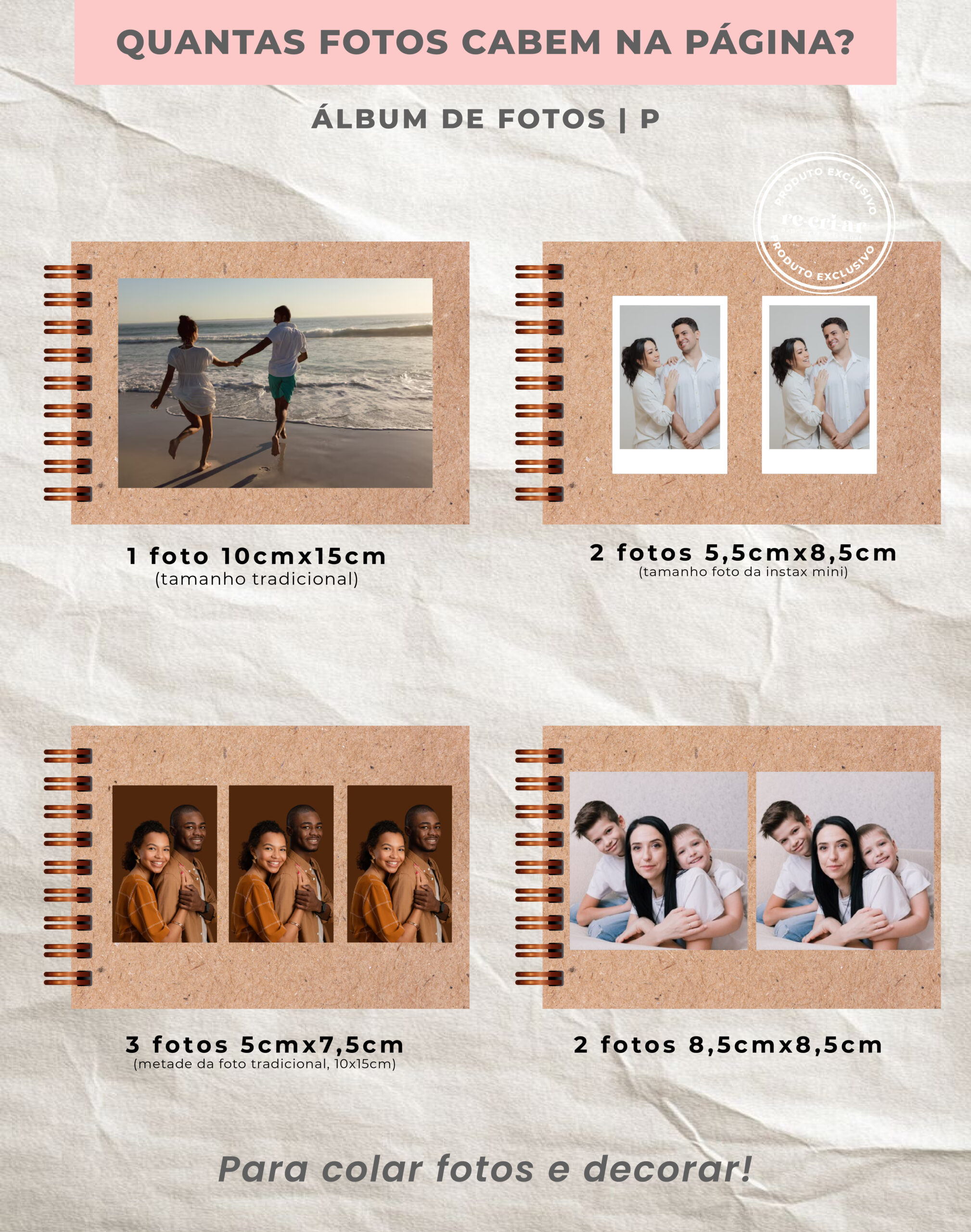 Álbum para fotos ou scrapbook - pequeno | PERSONALIZADO - Imagem 3