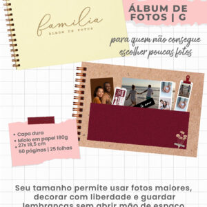 Alternative view of Álbum para fotos ou scrapbook - grande | PERSONALIZADO