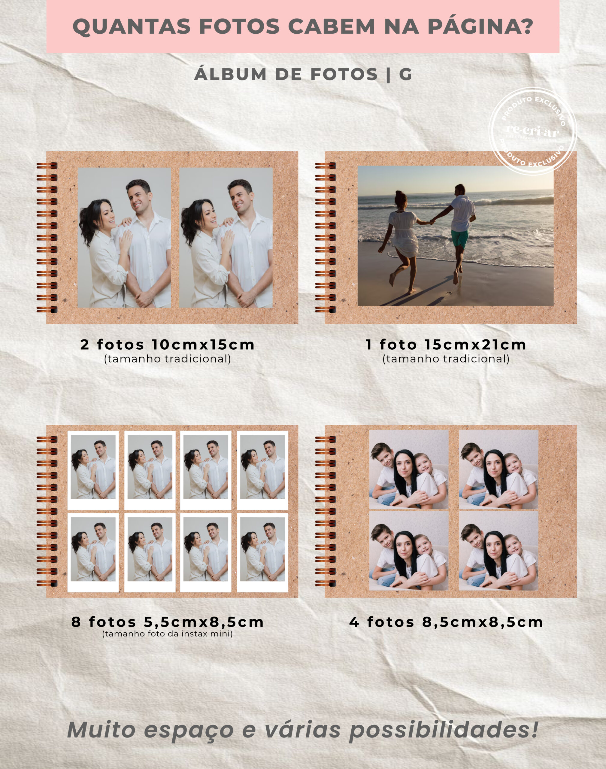 Álbum para fotos ou scrapbook - grande | PERSONALIZADO - Imagem 3
